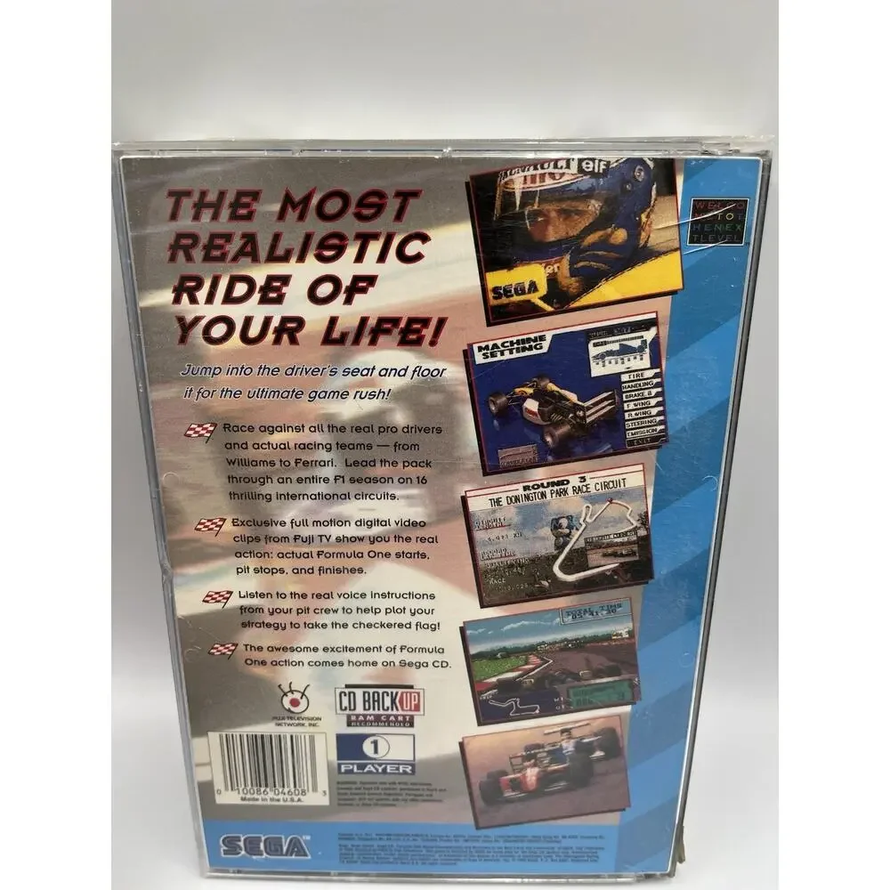 Formula One World Championship: Beyond the Limit (Sega CD, 1994) Complete CIB